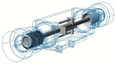Mechanical system 
simulation model of the hydraulic free piston engine